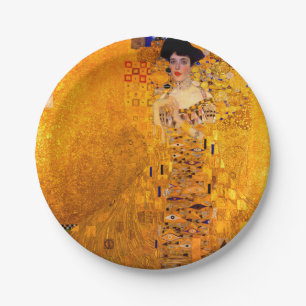 Gustav Klimt Portret van Adele Bloch Bauer Papieren Bordje
