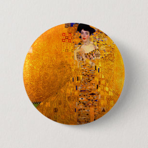 Gustav Klimt Portret van Adele Bloch Bauer Ronde Button 5,7 Cm
