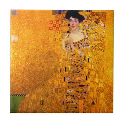 Gustav Klimt Portret van Adele Bloch Bauer Tegeltje (Voorkant)