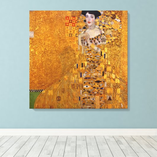 Gustav Klimt Portret van Adele GalleryHD  Canvas Afdruk (Insitu (Houten vloer))