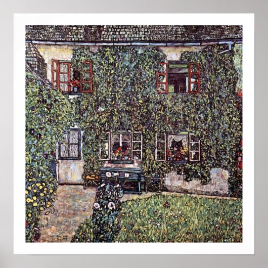 Gustav Klimt ~ Poster de la maison de pierre (Devant)