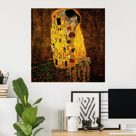 Gustav Klimt Poster Le Baiser (Bureau à domicile)