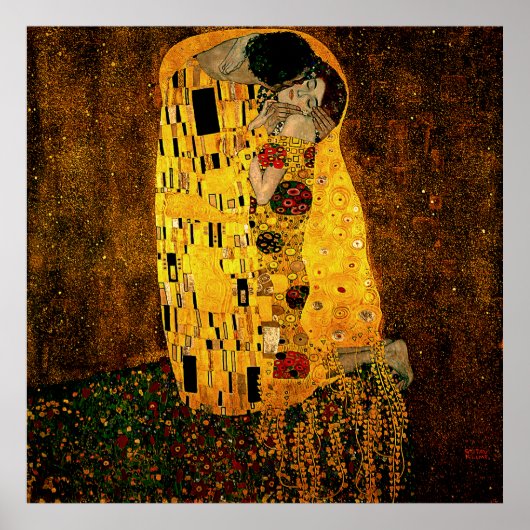 Gustav Klimt Poster Le Baiser (Devant)