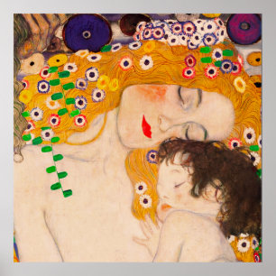 Gustav Klimt - Poster mère et enfant