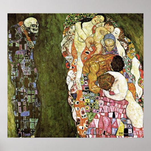 Gustav Klimt ~ Poster sur la vie et la mort (Devant)