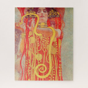 Gustav Klimt Red Woman Gold Snake Painting Legpuzzel