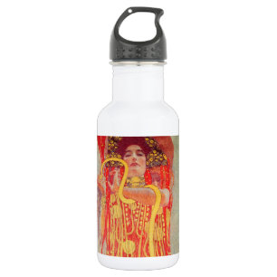 Gustav Klimt Red Woman Gold Snake Painting Waterfles