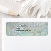 Gustav Klimt - Rosebushes onder de bomen Etiket (Insitu)