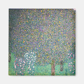 Gustav Klimt - Rosebushes onder de bomen Magneet (Voorkant)