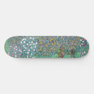 Gustav Klimt - Rosebushes onder de bomen Skateboard