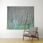 Gustav Klimt - Rosebushes onder de bomen Wandkleed (In Situ (horizontaal))