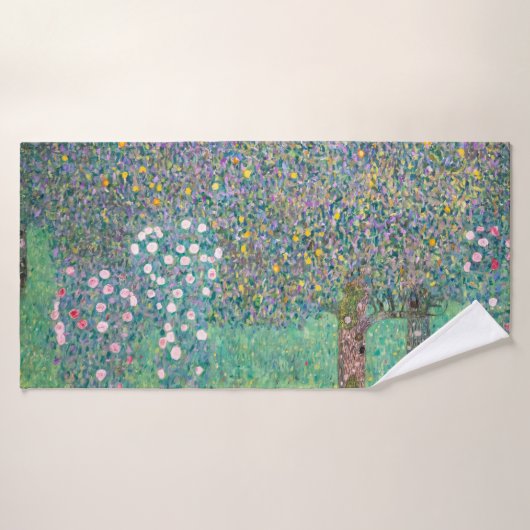 Gustav Klimt - Roseraies sous les Arbres (Serviette de bain)