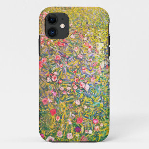 Gustav Klimt Roze Bloemen iPhone 11 Hoesje