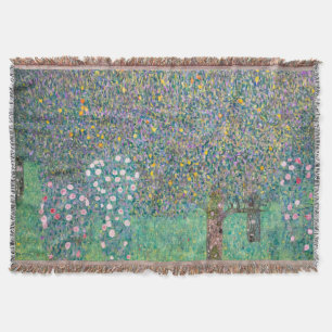 Gustav Klimt - Rozenstruiken onder de bomen Deken