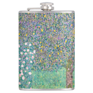Gustav Klimt - Rozenstruiken onder de Bomen Heupfles