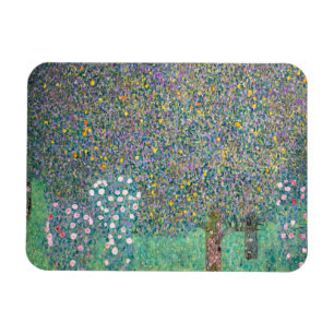 Gustav Klimt - Rozenstruiken onder de bomen Magneet