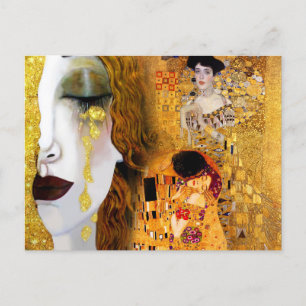 Gustav Klimt, schilderijen Collage, Gecombineerde  Briefkaart