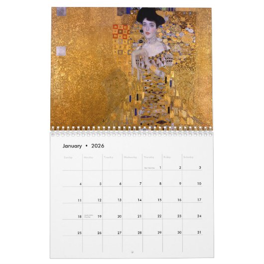 Gustav Klimt schilderkunst Kalender (Jan 2026)
