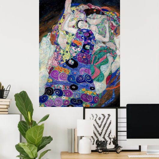 Gustav Klimt schildert de Maagd Poster (Thuiskantoor)