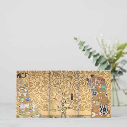 Gustav Klimt - Stoclet Frieze Tree of Life Bedankkaart (Staand voorkant)