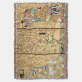Gustav Klimt - Stoclet Frieze Tree of Life Deken (Voorkant Verticaal)