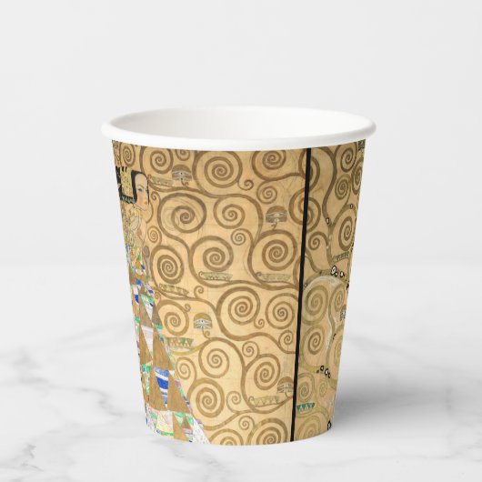 Gustav Klimt - Stoclet Frieze Tree of Life Papieren Bekers (Voorkant)