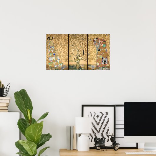 Gustav Klimt - Stoclet Frieze Tree of Life Poster (Thuiskantoor)