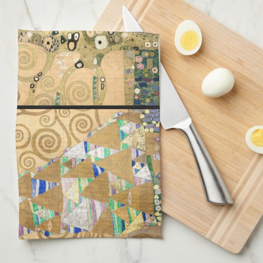 Gustav Klimt - Stoclet Frieze Tree of Life Theedoek (Quarter Fold)