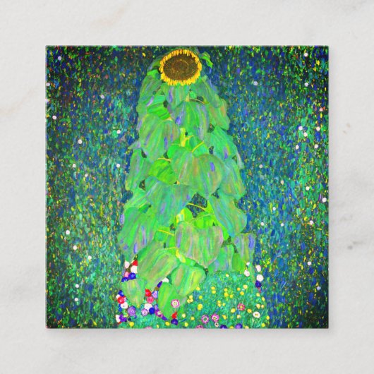 Gustav Klimt Sunflower Informatiekaartje (Voorkant)