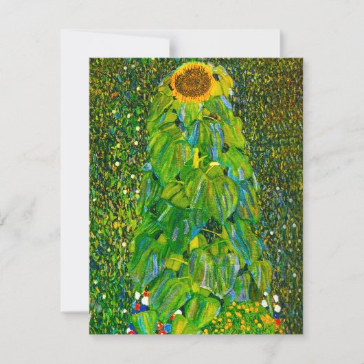 Gustav Klimt Sunflower Invitations Kaart (Voorkant)