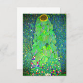 Gustav Klimt Sunflower Save The Date (Voorkant / Achterkant)