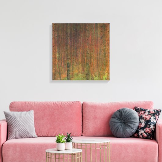 Gustav Klimt - Tannenwald II Canvas Afdruk (Insitu (Woonkamer))