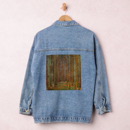 Gustav Klimt - Tannenwald Pine Forest Denim Jacket (Hangar)