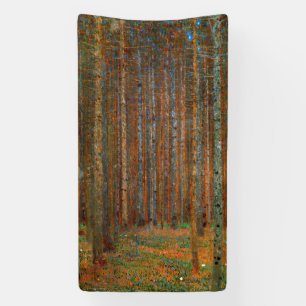 Gustav Klimt - Tannenwald Pine Forest Spandoek