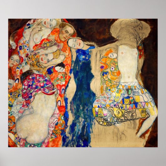 Gustav Klimt - The Bride (onafgewerkt) Poster (Voorkant)