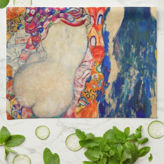 Gustav Klimt - The Bride (onafgewerkt) Theedoek (Gevouwen)