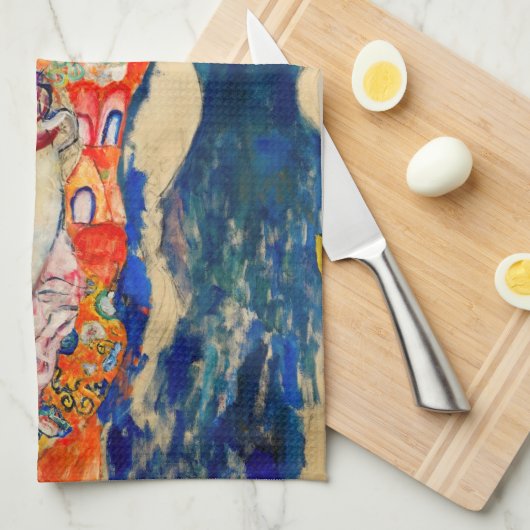 Gustav Klimt - The Bride (onafgewerkt) Theedoek (Quarter Fold)