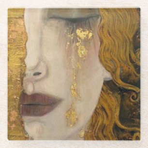 Gustav Klimt The Golden Tear Onderzetter Glazen Onderzetter