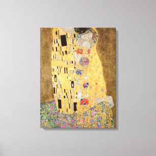 Gustav Klimt The Kiss, 1907-08 Canvas Afdruk