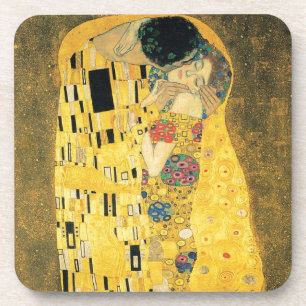 Gustav Klimt The Kiss Art Cork Onderzetter