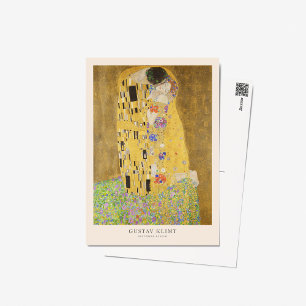 Gustav Klimt the Kiss Art Exhibition Poster Print Briefkaart