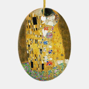 Gustav Klimt The Kiss  Art Nieuw schilderen Keramisch Ornament