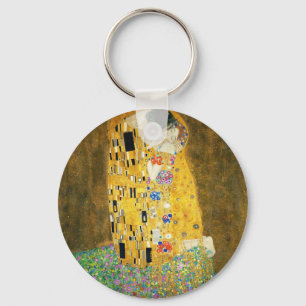 Gustav Klimt The Kiss Art Nieuw schilderen Sleutelhanger
