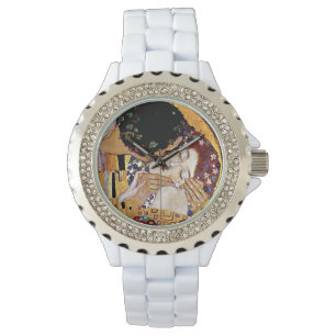 Gustav Klimt - The Kiss - Art Nouveau Horloge