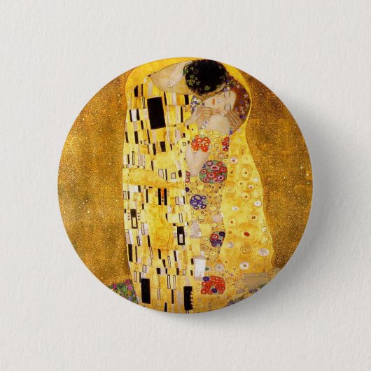 Gustav Klimt The Kiss Button (Voorkant)