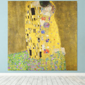 Gustav Klimt - The Kiss Canvas Afdruk (Insitu (Houten vloer))