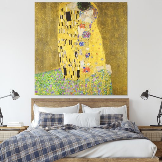 Gustav Klimt - The Kiss Canvas Afdruk (Insitu (Slaapkamer))