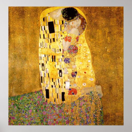 Gustav Klimt The Kiss Fine Art Poster (Devant)