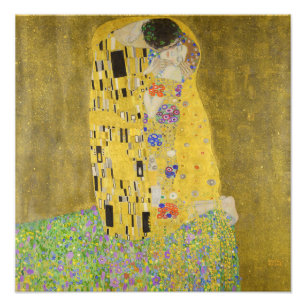 Gustav Klimt - The Kiss Foto Afdruk