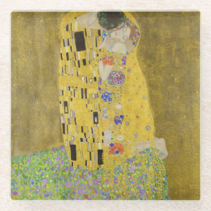 Gustav Klimt - The Kiss Glazen Onderzetter